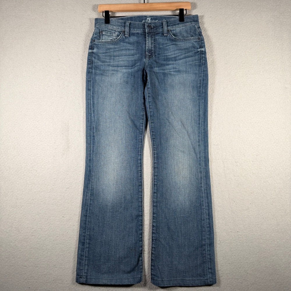 7 For All Mankind Womens Bootcut Jeans Medium‎ Wash Blue Size 29 RU075Y702A